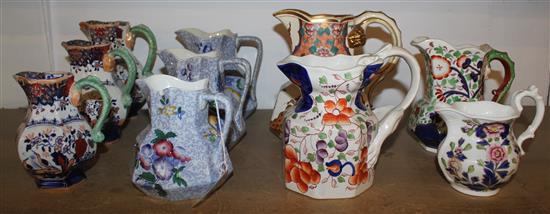 Collection of 10 decorative jugs